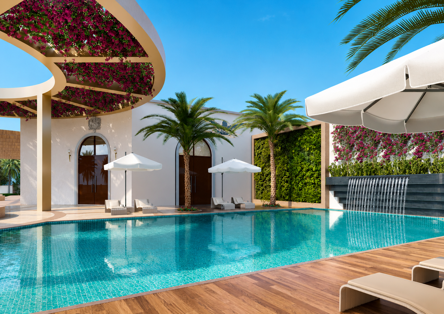 Resort-style swimming pool at RPS Azalea